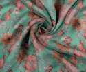 New Collection Green Floral Digital Print Organza Fabric thumb 1