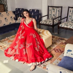 Designer embroidery anarkali gown 