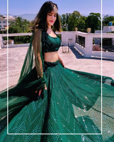 DESIGNER LEHNGA CHOLI WITH EMBROIDERY WORK 