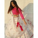 Georgette choli with embroidery work and sequence work  thumb 1