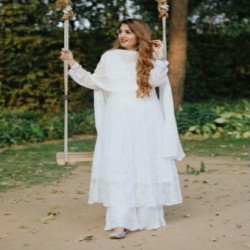 Heavy Georgette causal wear work dress with plazo and Duppata 