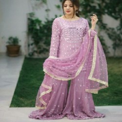 HEAVY GEORGETTE WITH EMBROIDERY WORK DRESS COLLECTION 