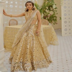 HEAVY REAL MIRROR WORK CHOLI 