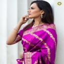 NEW DESIGNER LICHI SILK SAREE  thumb 2