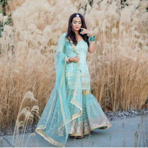 NEW DESIGNER PARTY WEAR SHARARA PLAZO 