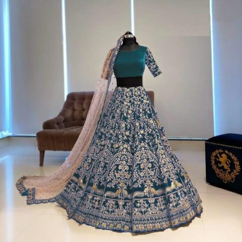 NEW DESIGNER WEDDING WEAR LEHNGA CHOLI 