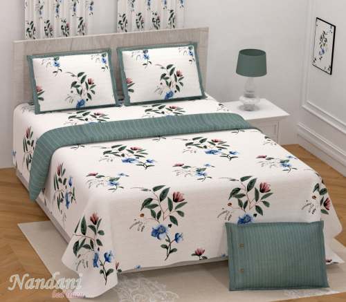 Cotton King size bedsheet set by Balaji Creation