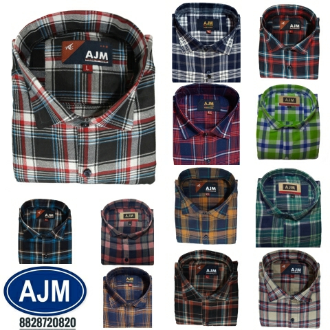 AJM Exports Mens Shirts Full Sleeves With Pocket Regular Fit MLXL SizeSet