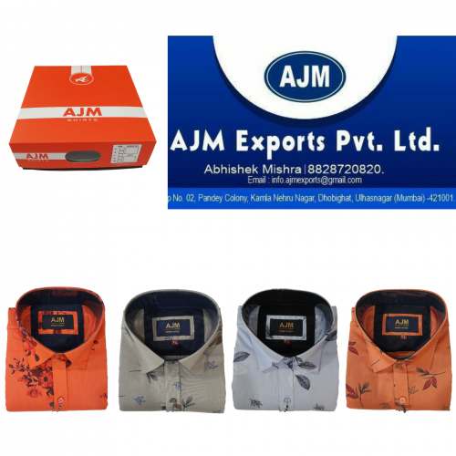 AJM Shirts Printed Cotton Full Sleeves With Pocket