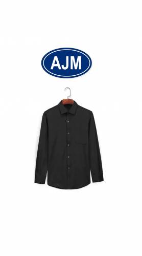 Mens Shirt Black Cotton AJM Exports by AJM Exports Private Limited