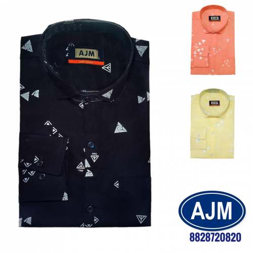 Mens Shirt Cotton AJM Exports Shirt by AJM Exports Private Limited