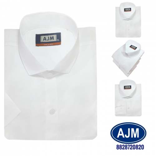 Mens Shirt White AJM Exports Shirts by AJM Exports Private Limited