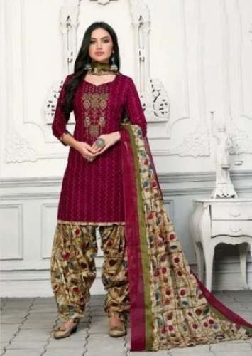 Ladies Patiyala Cotton Dress Material by Jay Bajrang Print