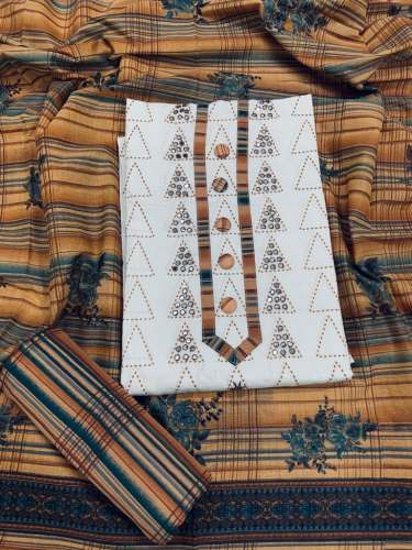 Trendy Cotton Printed Dress Material 