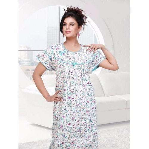 Ladies Cotton Printed Nighty by Sunny Selections