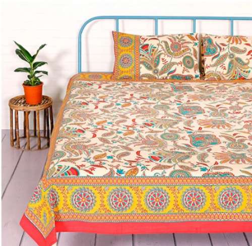 Beautiful Printed Cotton Bed sheet Set  by Gopali Arts