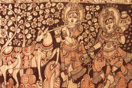 Georgette Kalamkari print