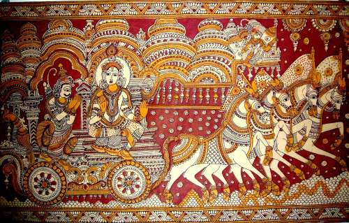 Rayon Kalamakri print