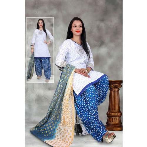 Casual Wear Printed Patiala Salwar Suit  by NST traders