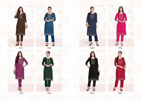 Ladies Rayon Printed Kurti  by colors collection