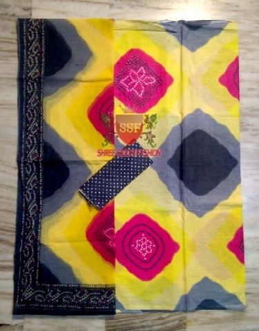 Bandhej Border Patang Design Rajputi Suits