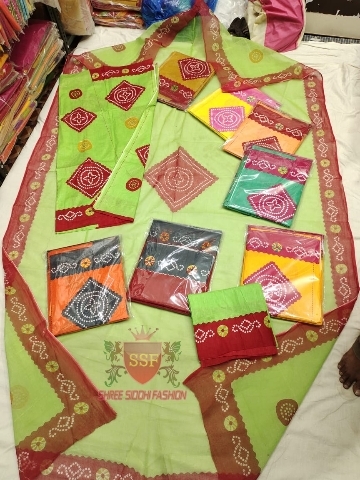 Designer Bandhej Print Patang Design Rajputi Suits