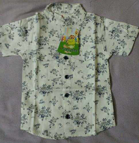 Printed Kids Collar Shirt 