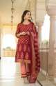Stitched Rayon kurti plazzo dhuppta suit set thumb 1