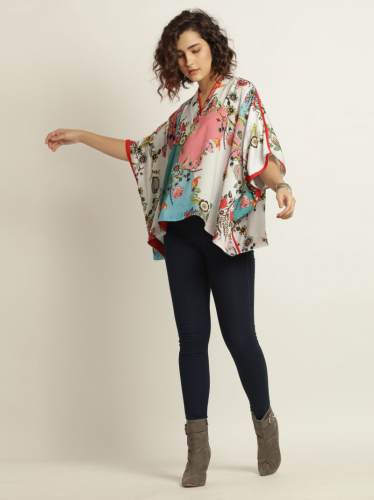Printed Kimono Top