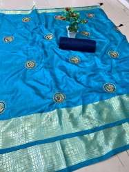 Trendy Sana Patta Silk Saree by Brahmputra Mart