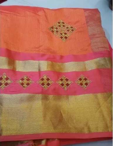 New Collection Embroidery Silk Saree For Women by Oswal Silk Store