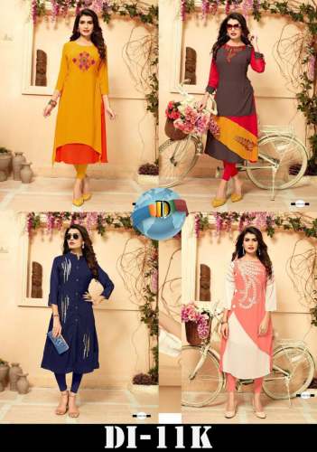 Georgette Embroidery Work Kurti