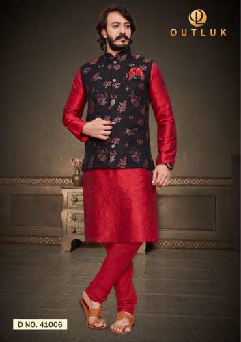 Mens Kurta Pajama with Jacket by royalry export