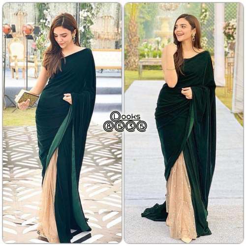 Party Wear Half And Half Saree