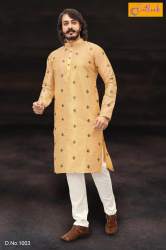  Traditional Pure Art Silk Kurta Pajama for Men