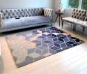 hand tufted custom rug in wool and silk