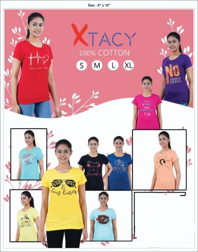 Ladies Cotton Printed T-Shirts