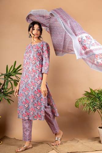 Bagru Hand Block Printed Cotton Kurti Pant