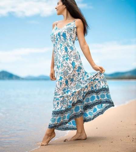 Maxi Western Dress for ladies