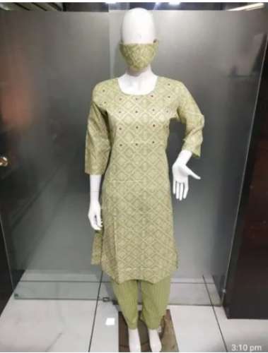Desginer printed Cotton kurti with pent set  by Parshwa Suhani Fashion