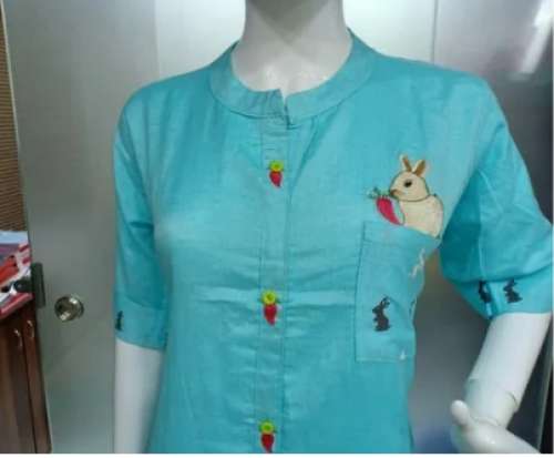 Printed Rayon Casual Wear Designer Kurtis 