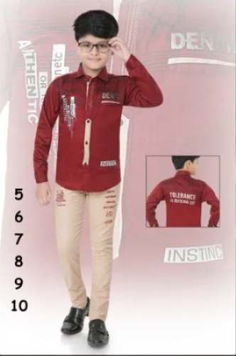 Boys Summer Wear Shirt Set by Bhatt Dresses
