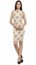 Fancy Printed Round Neck Western Dress 