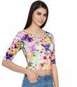 Multi Color Printed Crop Top for Girl  thumb 1