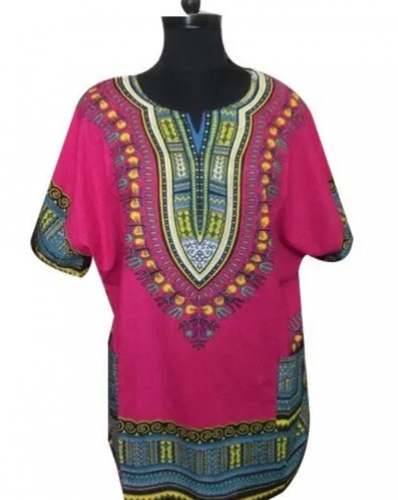 Short Pink Kaftan Style African Dress by Aakshita International