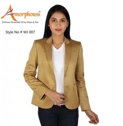 Gold Rust Blazer For Women  by Bhumee Exports