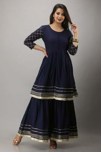 Party wear Black Gota patti Sharara suit