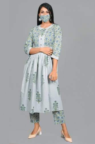  Cotton Anarkali Kurti With Pant by Raj Nx