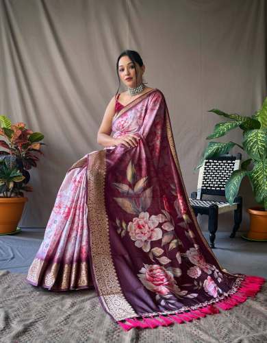 Exclusive Dola Viscose Printed Saree by poonam fab sarees