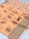 Linen cotton Butta work Saree